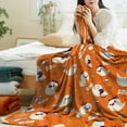 thumbnail image 4 of Halloween Decorations Blanket 4.26*4.92ft Pumpkin Ghost Plush Blanket-Soft Cozy Fleece Throw Blanket，Halloween Harvest Gifts for Kids & Home Decor, 4 of 7