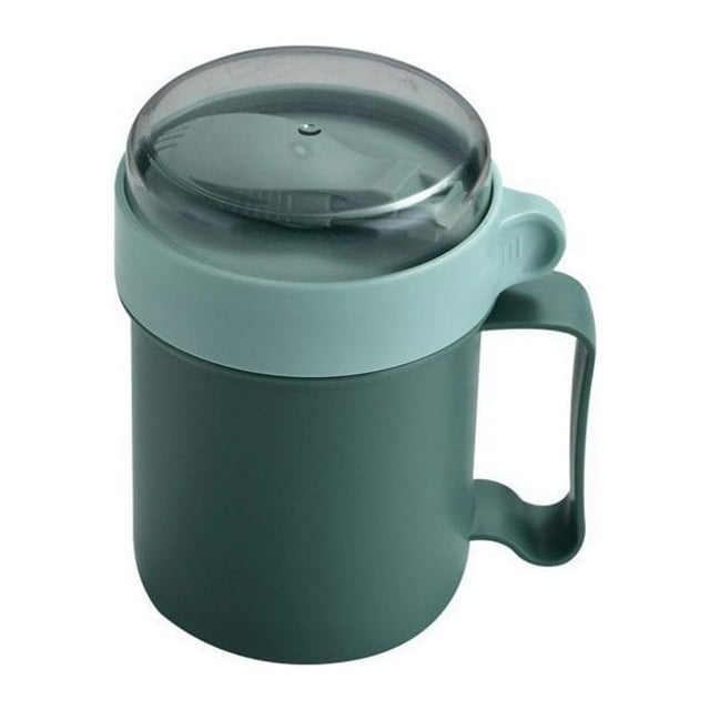 Breakfast Cup Portable Office Travel Camp Picnic Snack Cereal Fruits Storage Mug Students Food Container for Children Pink