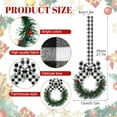 thumbnail image 2 of Peonyrain 6Pcs Christmas Kitchen Cabinet Wreaths with Ribbon Mini Christmas Wreath Small Kitchen Wreath Greenery Wreath for Window Door, 2 of 6