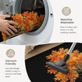 Washable Round Rugs 4ft Fall Maple Tree Circle Rug Non-Slip Soft Non ...