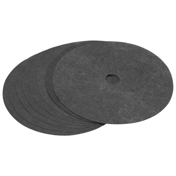 Uxcell 52cm Tree Mulch Ring Nonwoven Tree Protector Mat Plant Cover Black 8 Pack