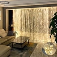thumbnail image 2 of Guirnalda de luces LED con forma de cortina para decoración navideña, 8 modos, para el hogar, Año Nuevo y Navidad, 2 of 5
