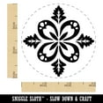 thumbnail image 2 of Forest Flower Petal and Leaf Design Self-Inking Rubber Stamp Ink Stamper - Brown Ink - Small 3/4 Inch, 2 of 7