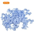 thumbnail image 3 of Uxcell 50Pcs Mini Gingham Ribbon Bow 1" Checkered Fabric Satin Ribbon Bows for Craft Bow Sewing Blue and White, 3 of 4
