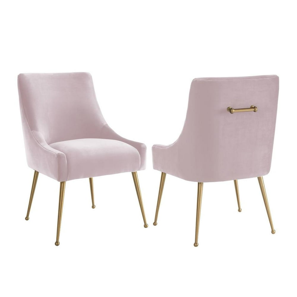 Beatrix Blush Velvet Side Chair