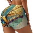 thumbnail image 2 of Kdxio Cartoon Dragonfly Art Print Workout Shorts for Women Seamless Soft Smooth Gym Yoga Scrunch Active Shorts, 2 of 5