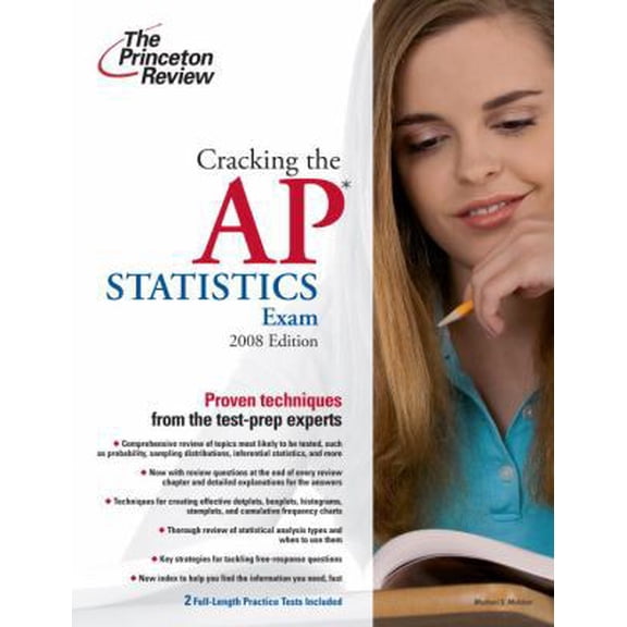 Pre-Owned Cracking the AP Statistics Exam, 2009 Edition (College Test Preparation) (Paperback) 037542895X 9780375428951