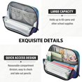 thumbnail image 5 of Pencil Bag with Magnetic Foldable Base Large Capacity Stand-Up Pencil Case Durable Nylon Pen Pouch Heart with Galaxy Background, 5 of 7