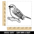 thumbnail image 2 of House Sparrow Bird on Branch Self-Inking Rubber Stamp Ink Stamper - Black Ink - Large 1-1/2 Inch, 2 of 7