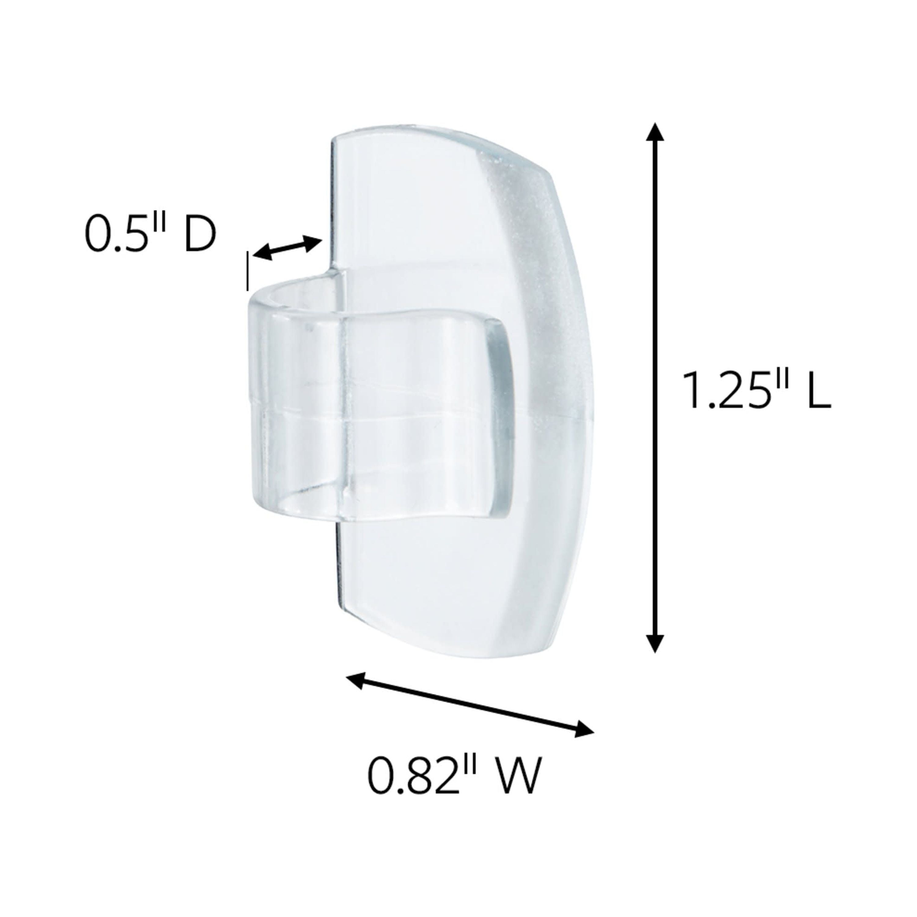 Command™ Clear Round Cord Clips 17017CLR, 4 Clips + 5 Strips