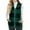 39#Dark Green, variant on Womens Fleece Sherpa Vest Winter Sleeveless Fuzzy Fluffy Checkered Plaid Vest Zip Up Jacket Dark Green 2XL