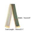 thumbnail image 3 of INSPIRE CHIC Women Fashion Printed Skinny Long Scarves, Retro Satin Silky Neckerchief Ribbon Headband Headscarf 57.1x5.9" Green Flower, 3 of 6