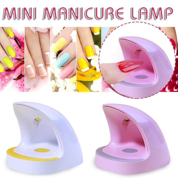 Mini UV Light for Gel Nails,Single Finger UV LED Nail Lamp,Portable Small Professional Flash Cure Lamp,Compact Design for Home and Salon-Pink