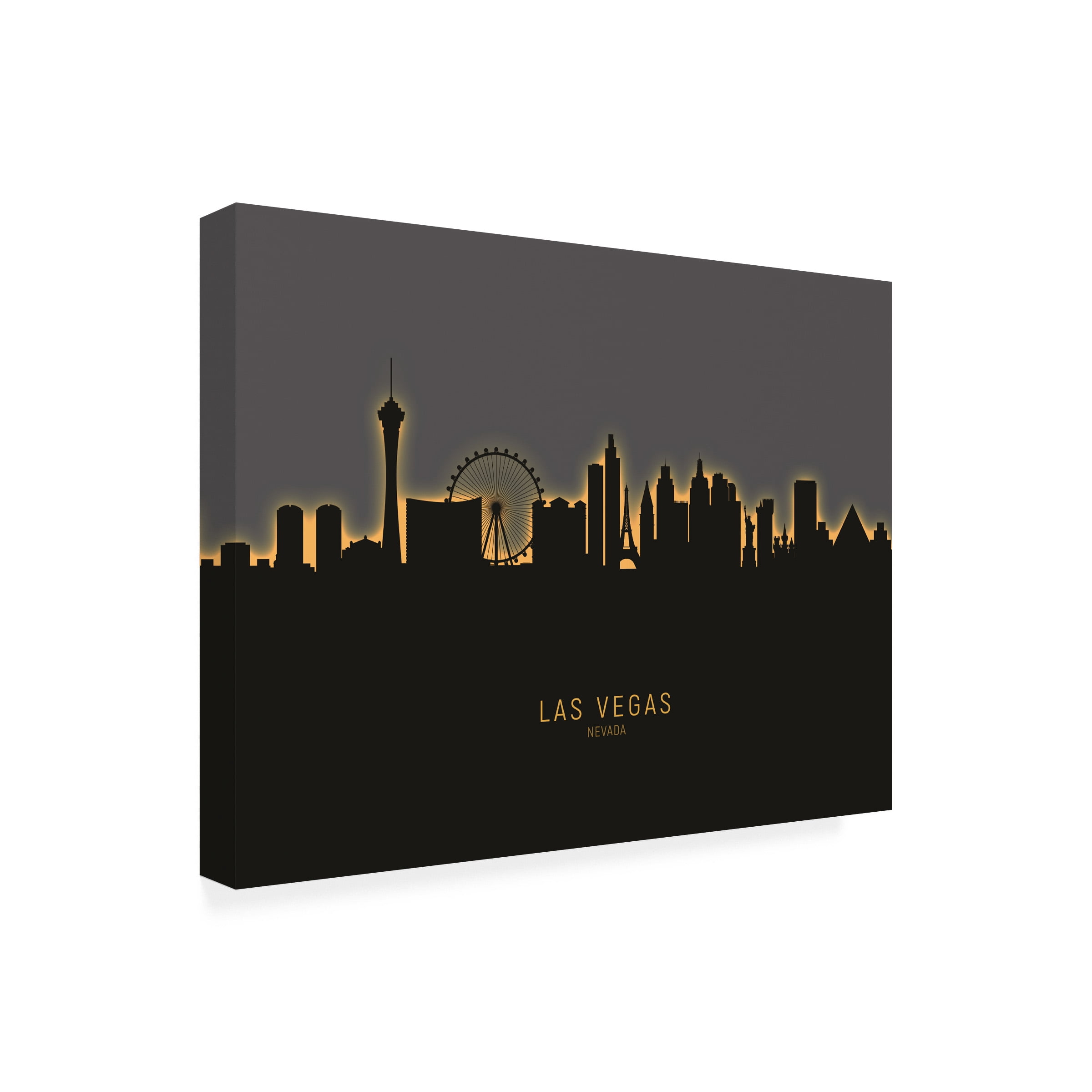Michael Tompsett 'Las Vegas Nevada Skyline Glow II' Canvas Art