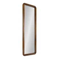 Kate and Laurel Pao Mid-Century Panel Wood Framed Wall Mirror, 16 x 48, Walnut Brown, Modern Full Length Mirror for Wall