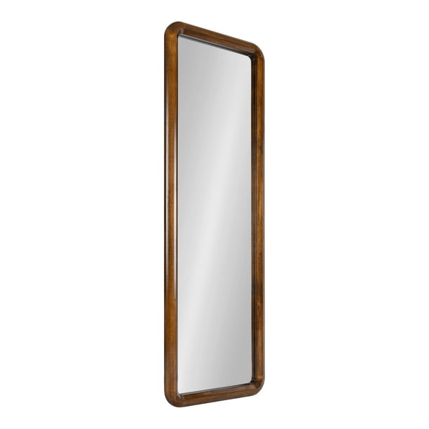 Kate and Laurel Pao Mid-Century Panel Wood Framed Wall Mirror, 16 x 48