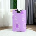 thumbnail image 2 of Laundry Basket Collapsible Laundry Basket Hamper with Handles for Dorm Clothes Toy Storage Purple Circles, 2 of 7