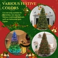thumbnail image 3 of 7.5ft Preassembled Christmas Tree with 400 LED Lights, Artificial Slim Christmas Tree, Multicolor RGB Lights with App Control, 1477 Branch Tips, Easy to Assemble, for Christmas, Home, Party, 3 of 8