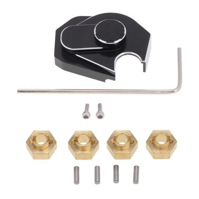 Adaptador hexagonal de latón 3mm CUTICAT + Carcasa de cambios para Axial SCX24 AXI00002 AXI00001