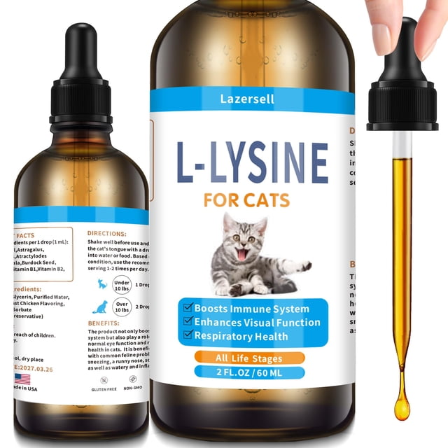 Suplemento de L-lisina para el apoyo inmunológico y la salud respiratoria de los gatos