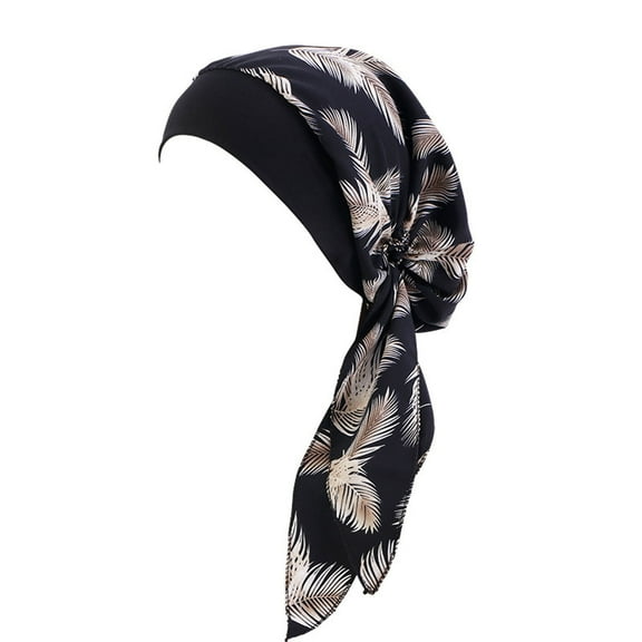 Clearance! Baberdicy Women Cancer Head Scarf Hat Cap Hair Scarf Turban Head Wrap Turban Hats Headwear Black