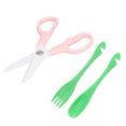 thumbnail image 3 of Eujgoov - Tenedores para Niños Pequeños Zirconia Cerámica Ángulo Obtuso Resistente Al Desgaste Antióxido Tijeras para Bebés Tenedor Cuchara Juego ANGGREK  Otros, 3 of 8