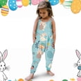 thumbnail image 2 of Mercatoo Little Girls Sleeveless Jumpsuit Cute Bunny Easter Outfit Toddler Girl Overalls One 𝐏iece Romper Baby Spring Clothes, 2 of 5