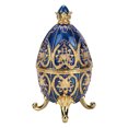thumbnail image 5 of HEEPDD Chapado en Oro Diamante Artificial Huevo de Pascua Pintado a Mano Esmaltado Huevo Faberge Joyero para Collar Pulsera Baratija Inicio Decoración de Escritorio Regalos Ecomeon no, 5 of 5