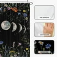 thumbnail image 3 of Moon Witchy Shower Curtain for Bathroom Set Celestial Gothic Space Goth Star Black Flower Floral Colorful Bath Curtain 72 x 72 Inch Decorative Polyester Fabric Cloth Waterproof Decor, 3 of 6