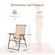 thumbnail image 3 of Costway Conjunto de 2 Sillas Plegables para Patio con Apoyabrazos Sillas de Comedor Portátiles para Terraza Piscina Jardín 64 x 58 x 91 cm, 3 of 10