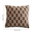 thumbnail image 3 of JASKFLY Decorative Pillow -17.72x17.72in Soft Polyester Checkerboard Textured Pillowcase for Living Room Sofa & Bedroom Decor(Dark Gray), 3 of 6