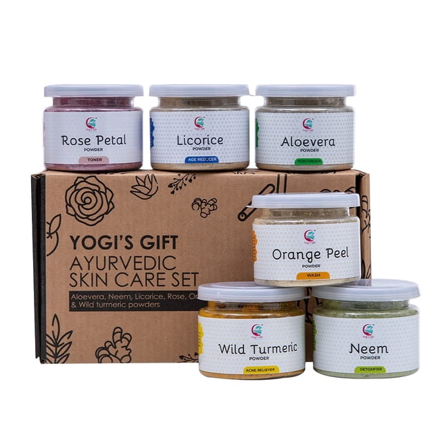 Skin Care Sampler YOGI'S GIFT, paquete de polvos ayurvédicos de 30 ml