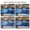 thumbnail image 7 of ODIKA 8'x10' Ultra-Soft Area Rug, Solid Modern Color Block Design With Bordered Geometric Accents None Washable, Bare feet friendly, Silk-Touch for Bedroom, Under Sectional, 7 of 7