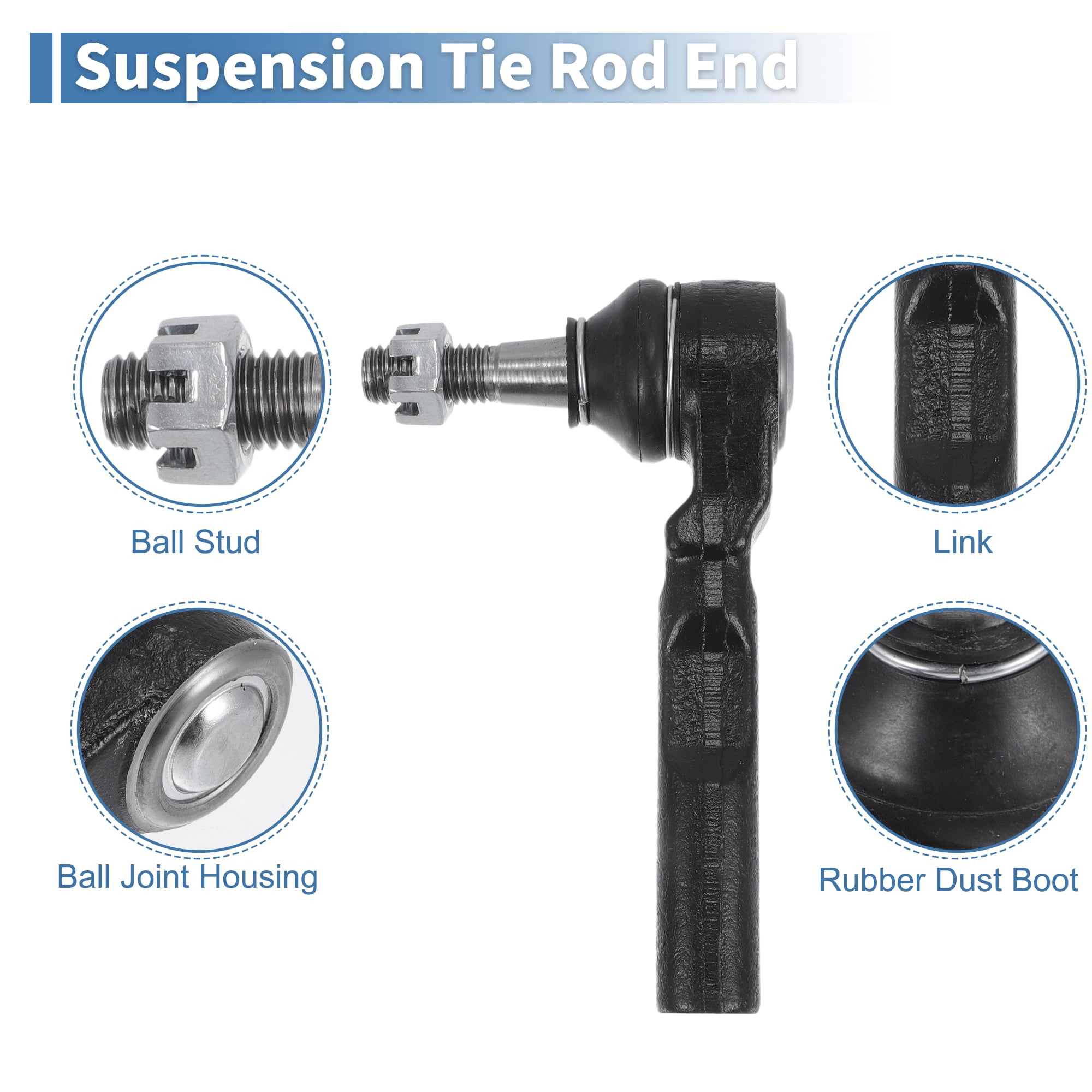Autodayplus Front Outer Tie Rod End Kit – 2 Pieces – Fits 2003-2014 GMC Savana 2500/3500 – Greasable, 10-Year Warranty