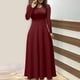 thumbnail image 2 of Vestido largo ajustado de manga larga con cuello redondo para mujer Sexy a la moda Pompotops hdfakjf5464, 2 of 5