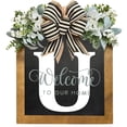 thumbnail image 4 of YAOMOBB Hanging Pendant Farmhouse Front Door Wreath Personalized Welcome Sign, 4 of 6
