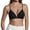 Black, variant on ,Women's Low Support Triangle V Neck Bras Front Closure Strappy Training Bra Padded Wireless Bralettes Beige XL
