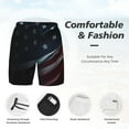 thumbnail image 3 of Daiia American Flag Waving Print Mens Swim Trunks Swim Shorts Quick Dry Swim Shorts with Mesh Lining Pockets-Small, 3 of 9