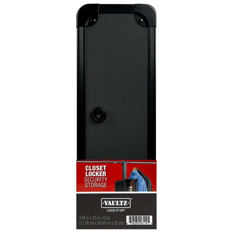 Vaultz Locking Storage Closet Locker with Key Lock, Black