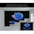 thumbnail image 4 of Large Blue Rose Mural Wallpaper - Fantasy Flower Murals For Living Room Bedroom, Rose Wall Mural 55"W x 28"H (Not Peel and Stick), 4 of 6