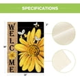thumbnail image 5 of SM-XLHN Spring Summer Bee Sunflower Garden Flag 12x18 Inch Double Sided, Welcome Holiday Burlap Yard Outdoor Decoration, 5 of 7