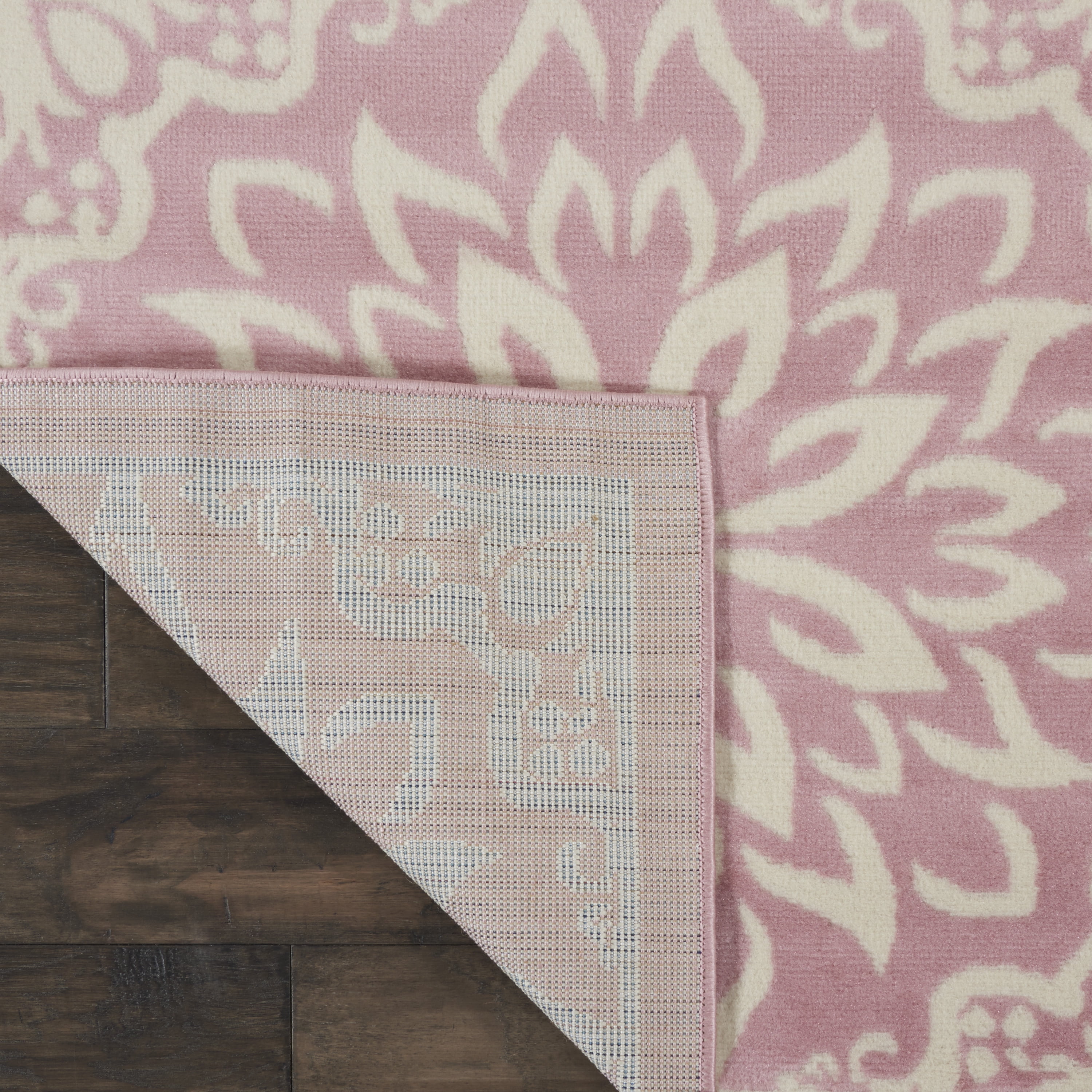 Nourison Jubilant Geometric Floral Ivory/Pink 7'10" x 9'10" Area Rug, (8' x 10')