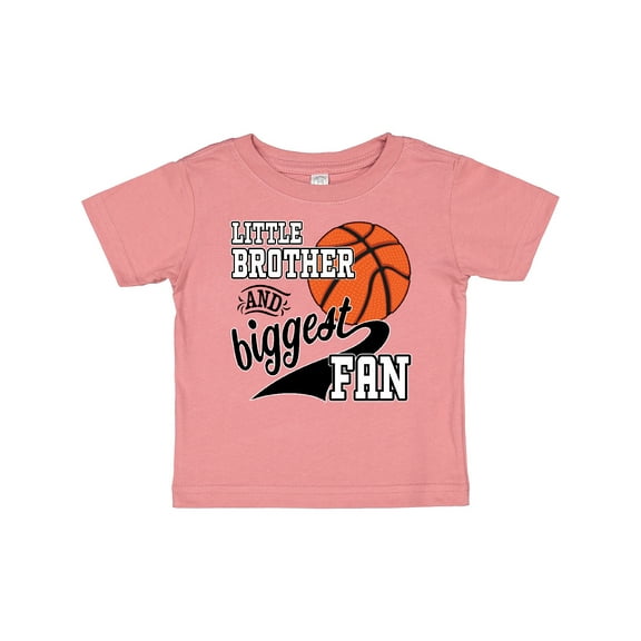 Inktastic Little Brother and Biggest Fan Basketball Player Boys Baby T-Shirt