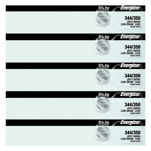 Energizer 344/350 Silver Oxide Watch Battery (100 Pack)