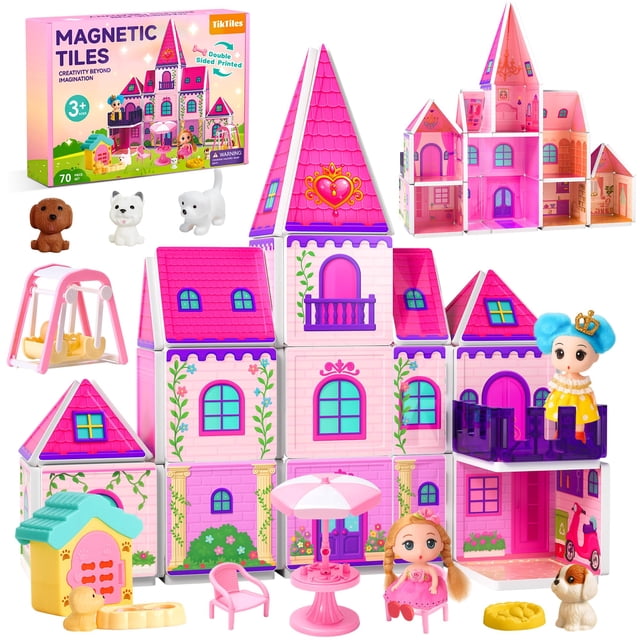 Juego de Azulejos Magnéticos TikTiles TKMT-70 Construcción Casa de Muñecas 70 Piezas