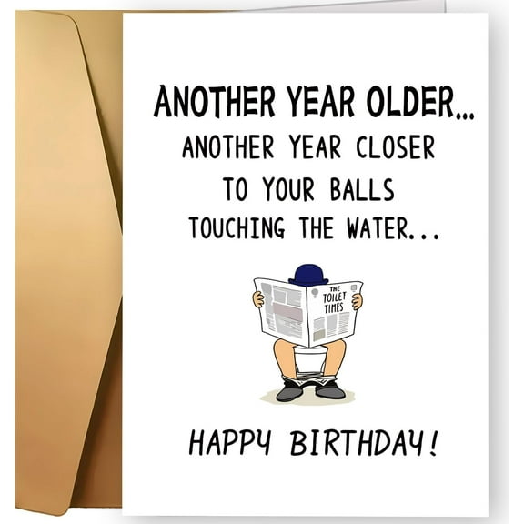 TRAHOO-Funny Birthday Cards for Men, Birthday Gifts for Men, Birthday Cards for Husband, Birthday Card for Him, Boyfriend, Brother, Friend, Grandpa, Dad, Funny Brother Birthday Card