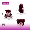 thumbnail image 2 of Oso De Peluche Morado Corazon Te Amo Regalo De San Valentin, 2 of 4