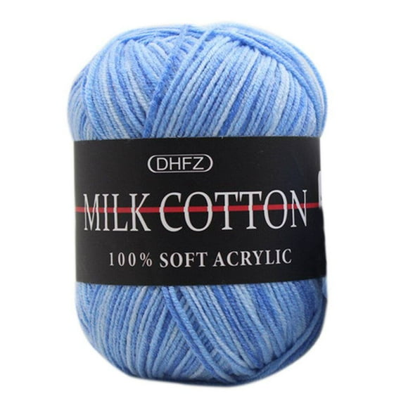 pitrice 50g/Ball Colorful 3 ply Yarn Handmade DIY Scarf Pillow Blanket Knitting Crochet Soft Milk Cotton Yarn