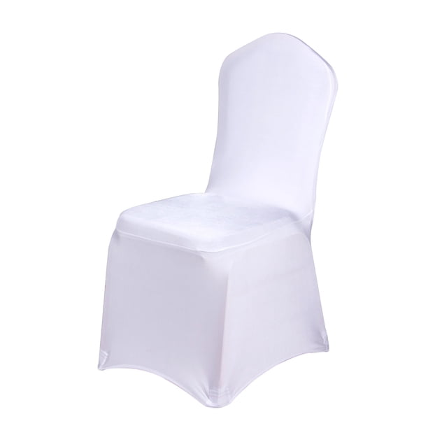 Funda protectora impermeable para silla de LICRA, funda elástica para silla para fiesta universal, banquete, evento de boda, hotel (blanco)