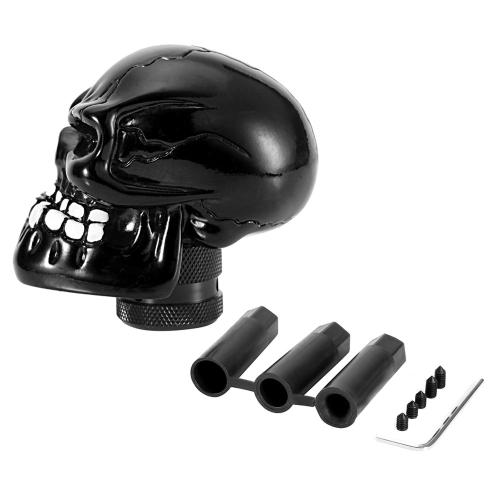 Tebru Skull Gear Shift Knob,Skeleton Skull Head Car Modified Gear Shift